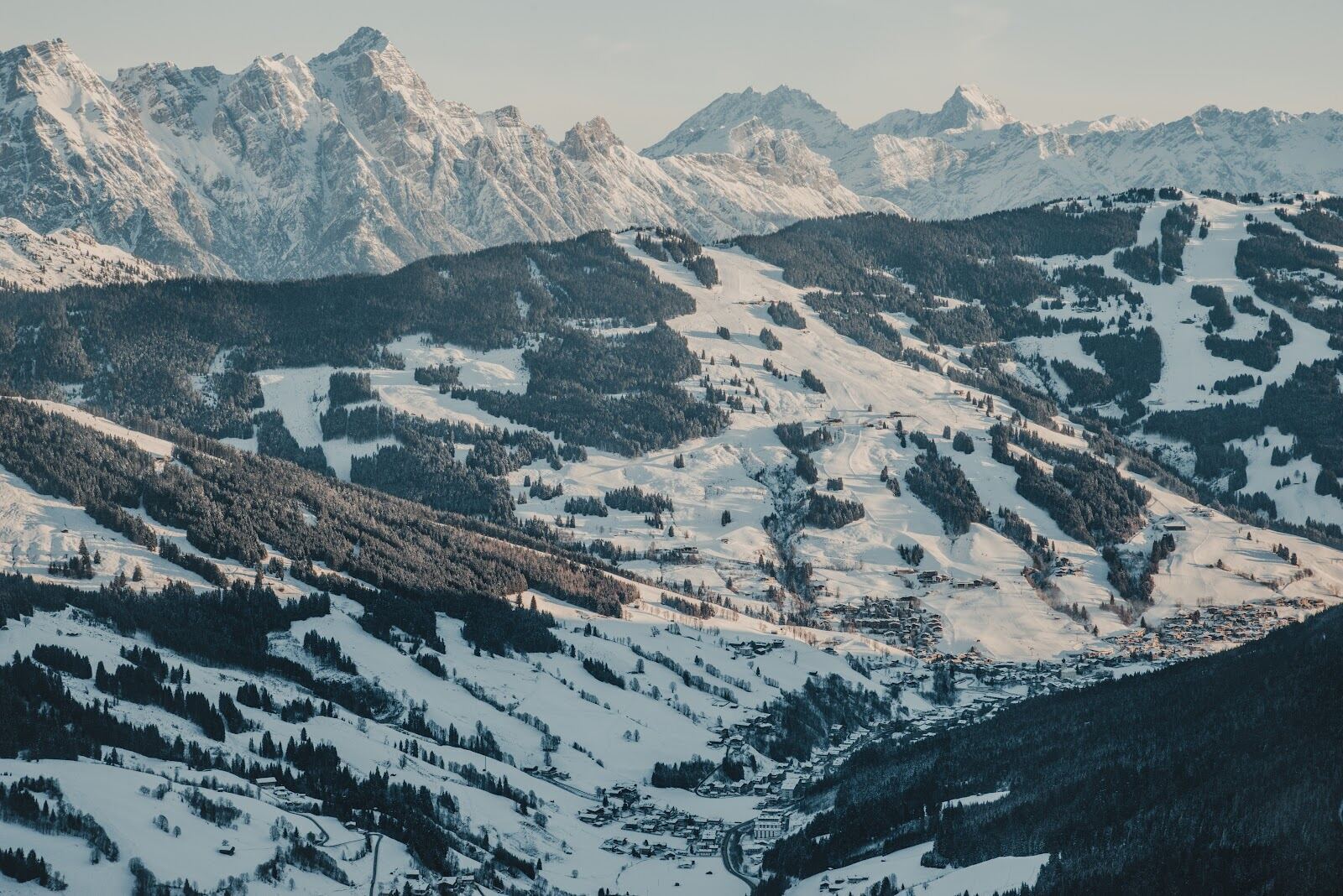 The steep Zwolferkogel slopes above Hinterglemm