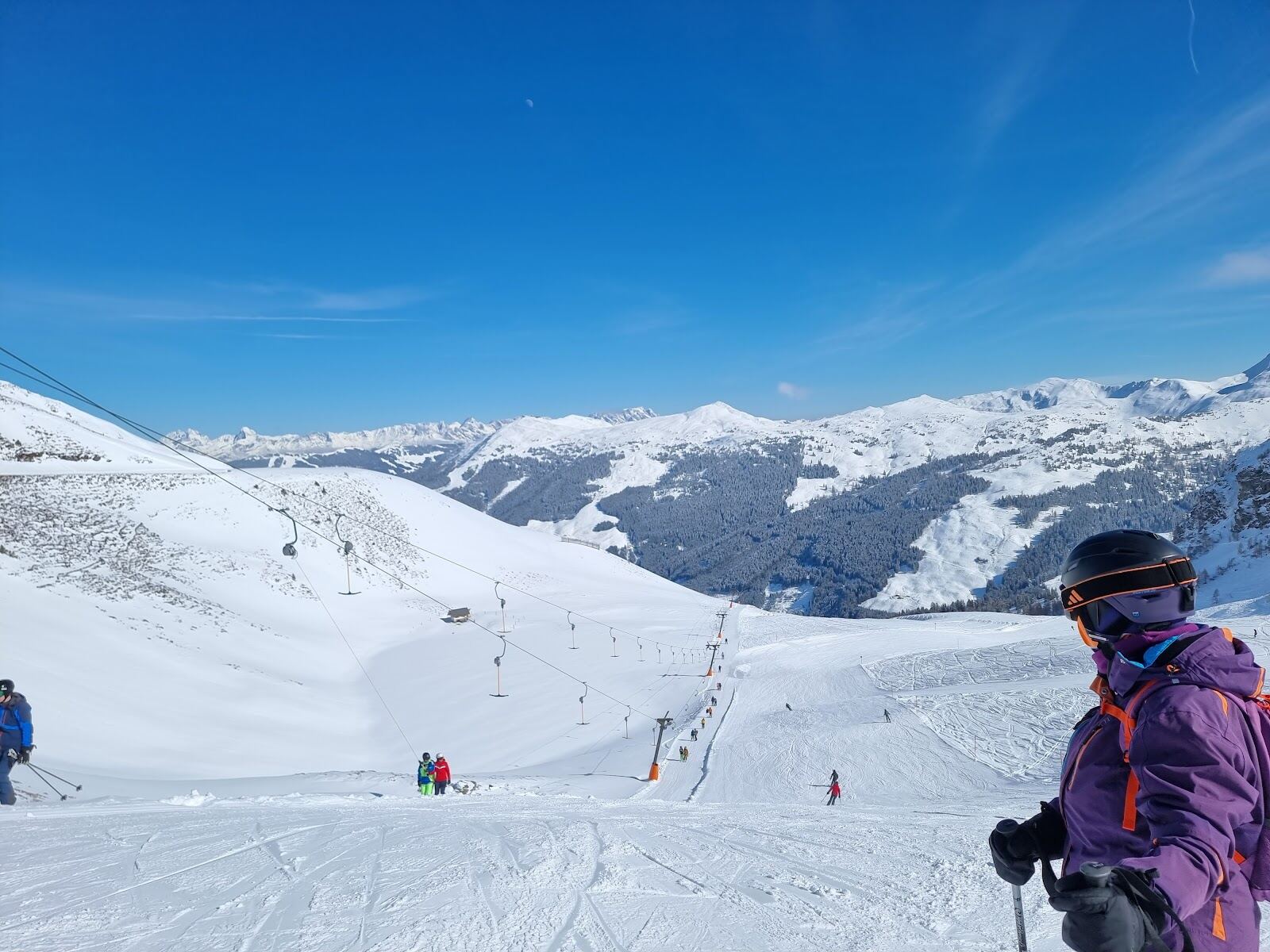Snow covered slopes of the Asitz above Leogang