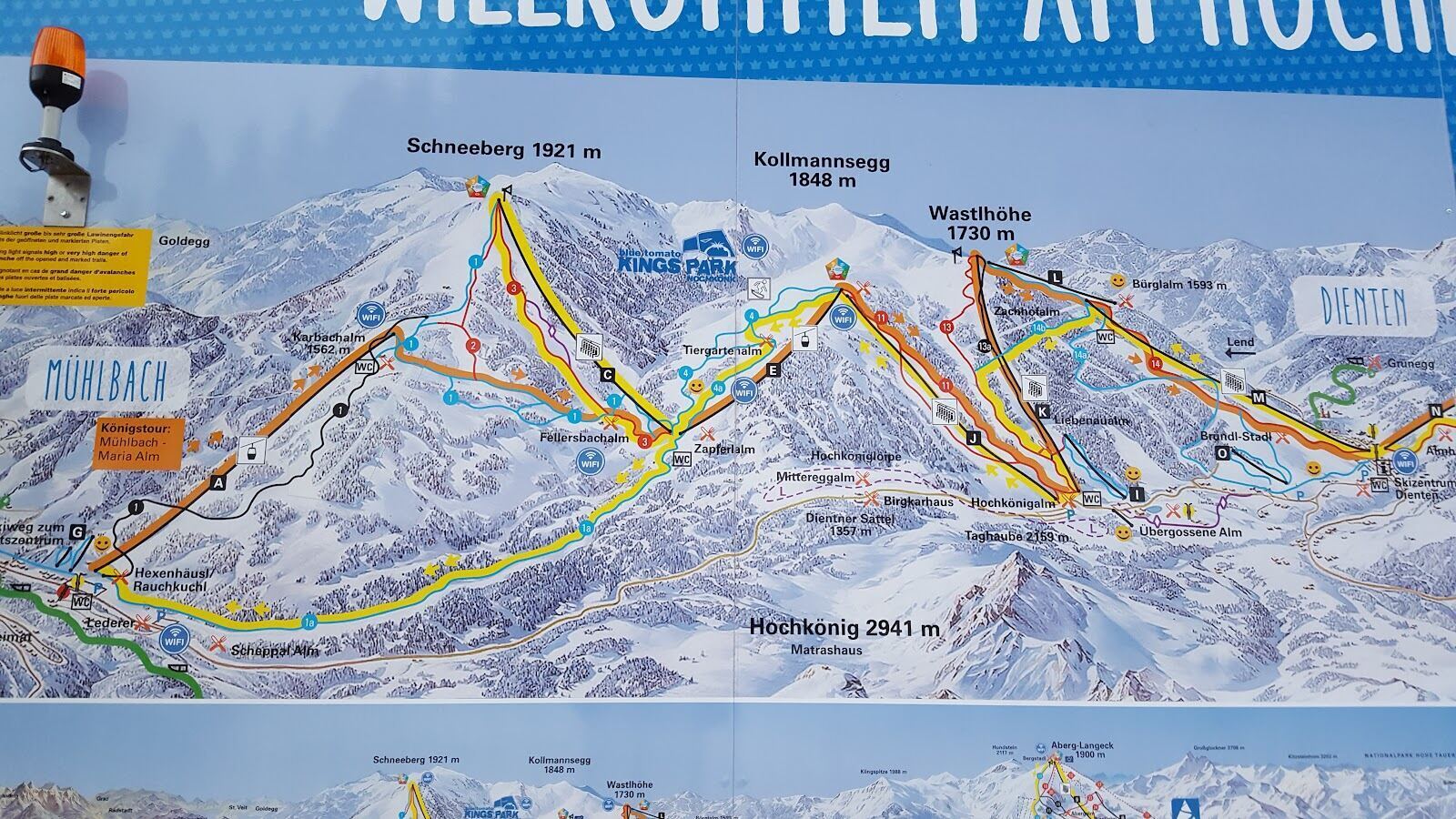 Gentle Hochkonig pistes above Maria Alm