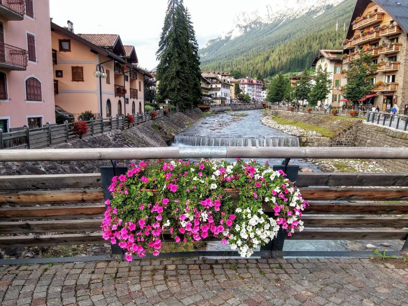 Moena, Italy in winter